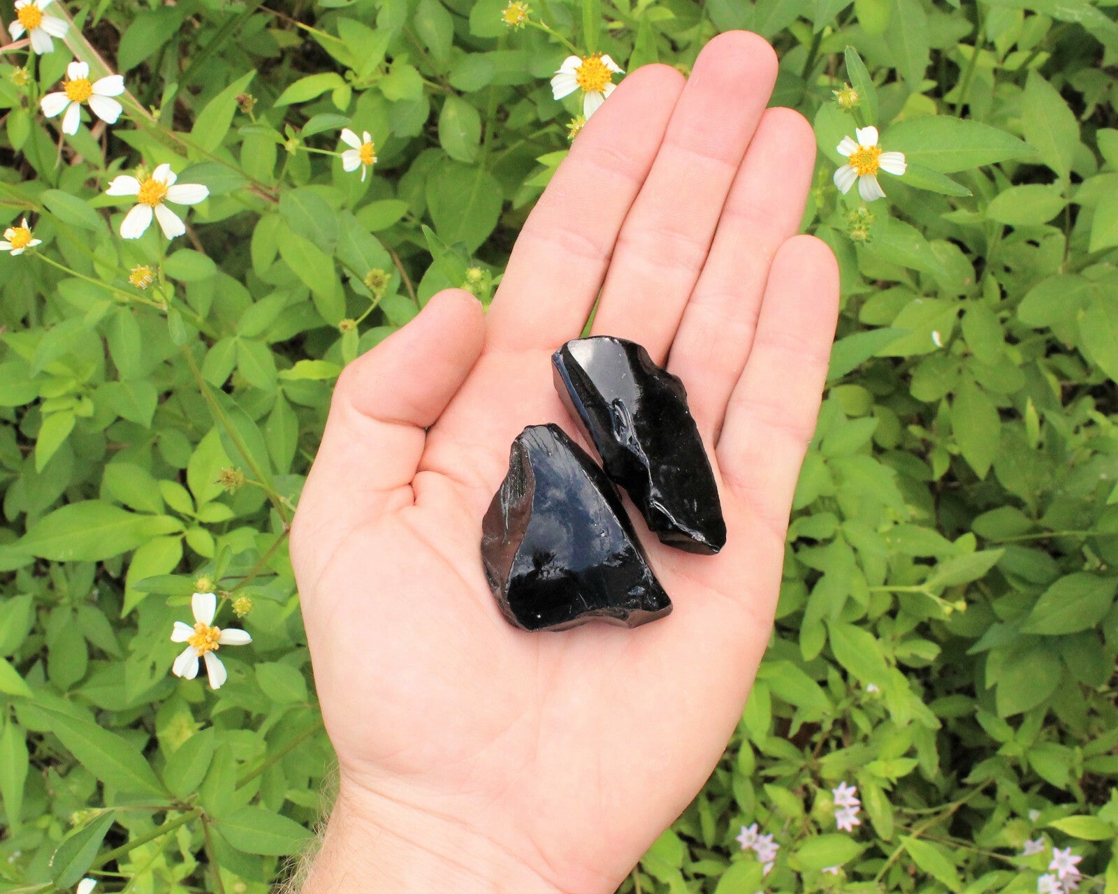 Raw Natural Black Obsidian Crystals: Choose How Many Pieces - Rough Obsidian