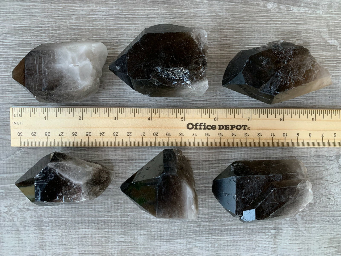 Extra Large Natural Smoky Quartz Crystal Points, 2-3 Inches Smoky Quartz Point