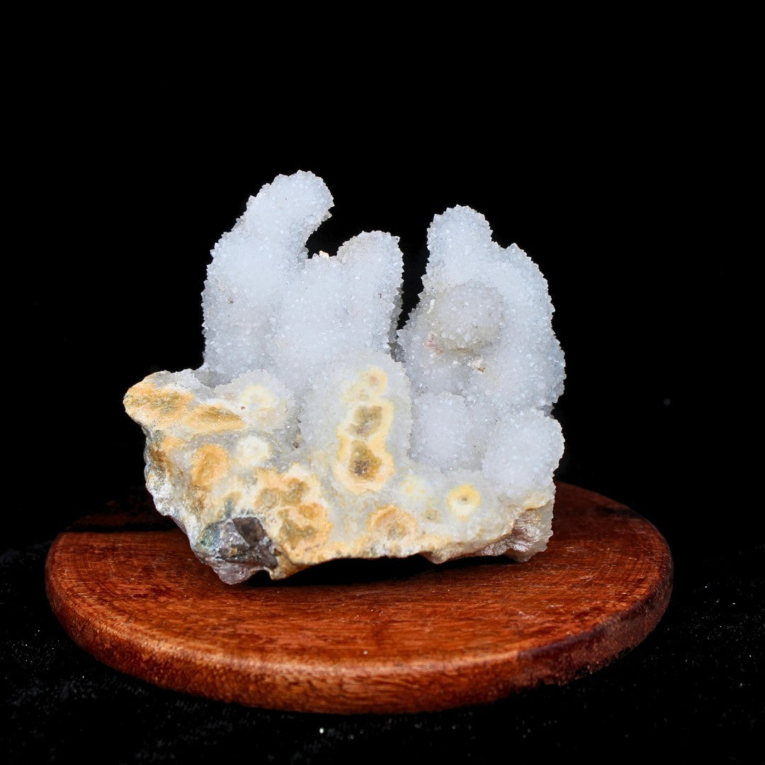 Rainbow Quartz Crystal Cluster 326g Large Cabinet Specimen India 8x7cm