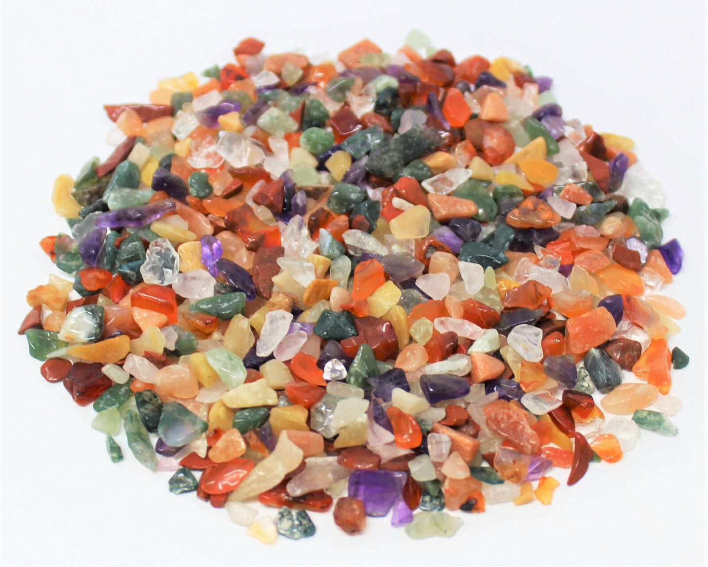 Assorted Semi Tumbled Gemstone Mini Chips 3-10 mm, Tiny, Mixed Chips Bulk Lot