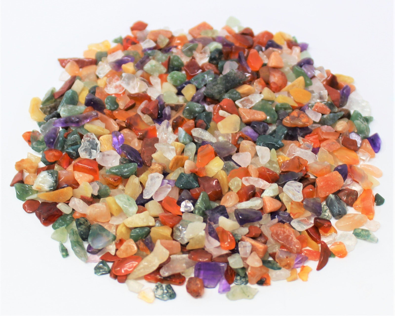 Assorted Semi Tumbled Gemstone Mini Chips 3-10 mm, Tiny, Mixed Chips Bulk Lot