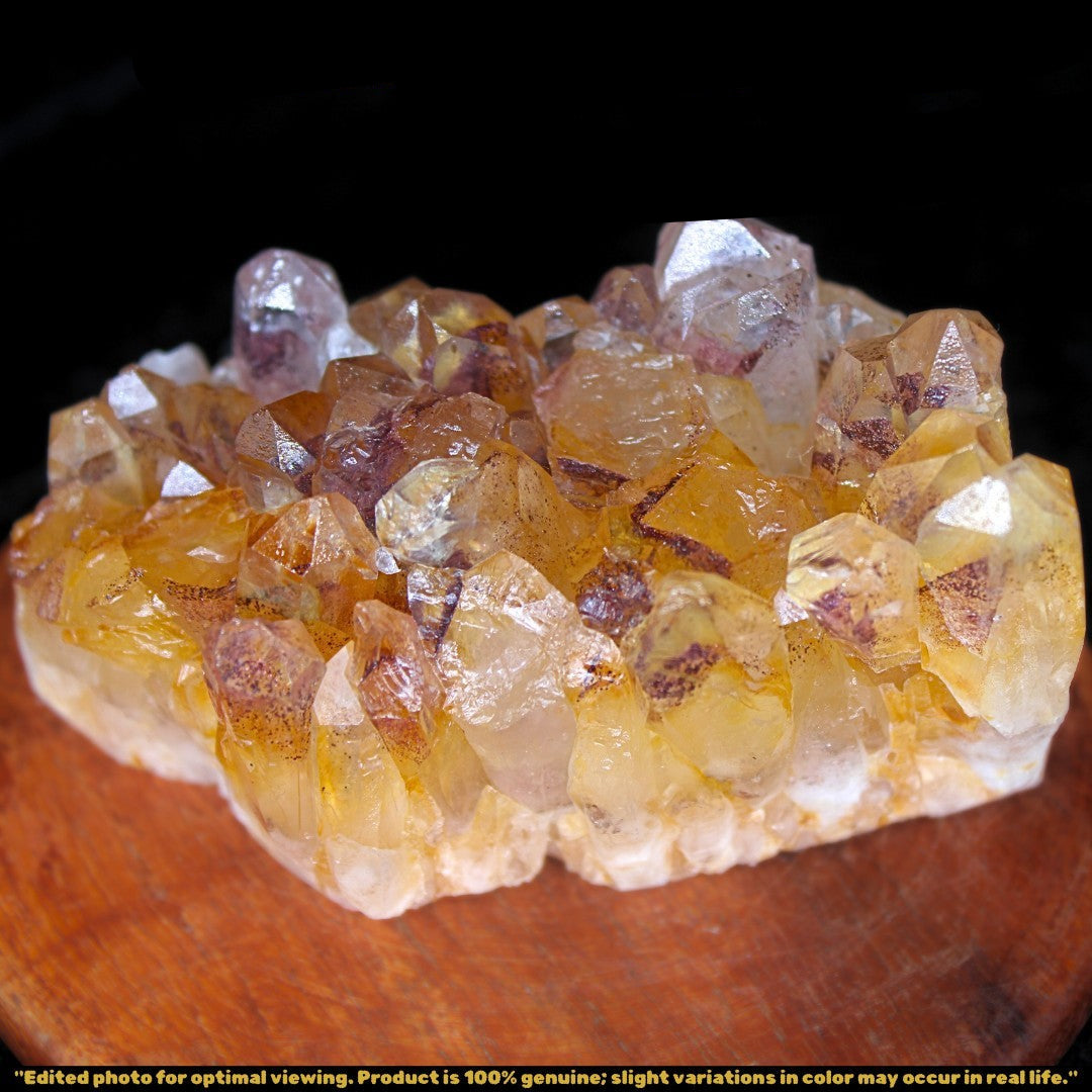 408g Phantom Quartz Cluster Natural Healing Crystal from India