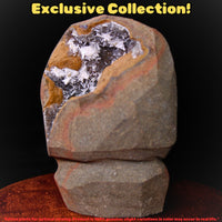 Natural Scolecite Geode & Chalcedony Crystal Cluster 306g Healing Energy Stone