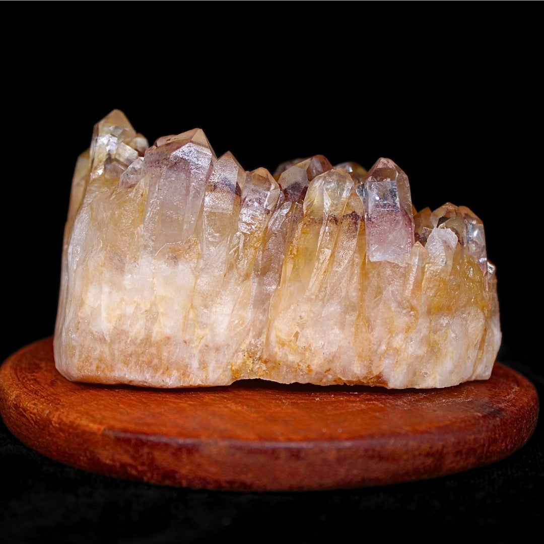 408g Phantom Quartz Cluster Natural Healing Crystal from India