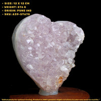 Heart Shaped Amethyst 876g Natural Crystal Cluster 12x12 cm from India