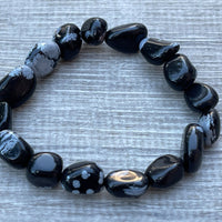 Wholesale Grade A++ Gemstone Nugget Bracelet, Choose from 18 Gemstone Types