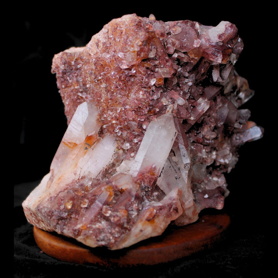 Rare Phantom Quartz Cluster 2.2kg Giant Natural Specimen 17x12cm India