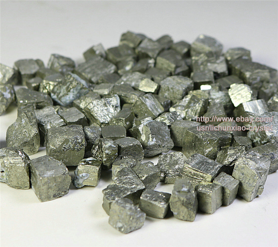 100g Wholesale Beautiful Golden Iron Pyrite Cubic Crystal gem Mineral Specimen