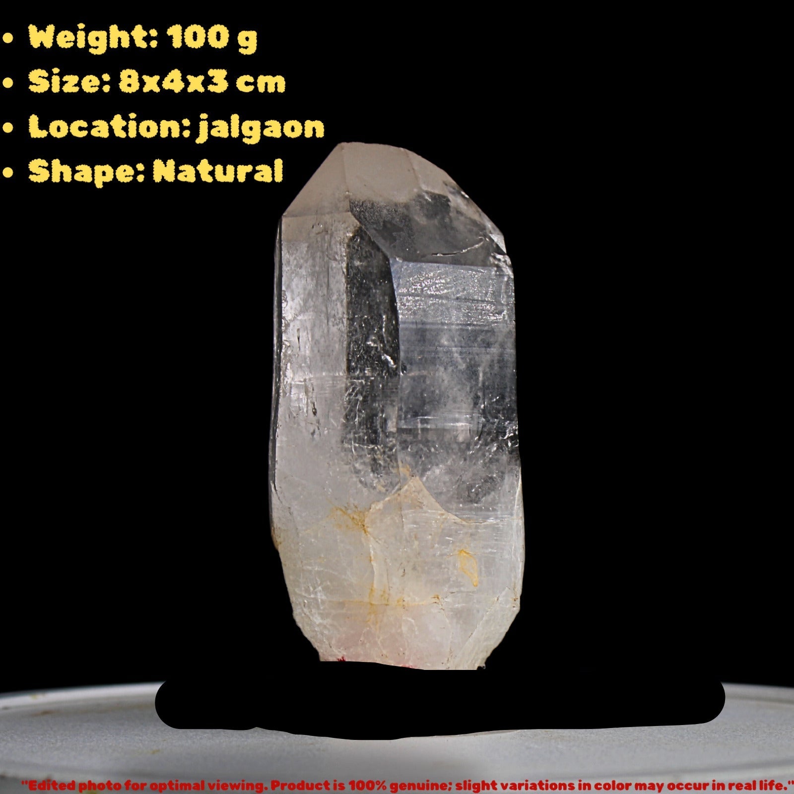 Himalayan Clear Quartz Point Wand Ethically Sourced Healing Crystal from India