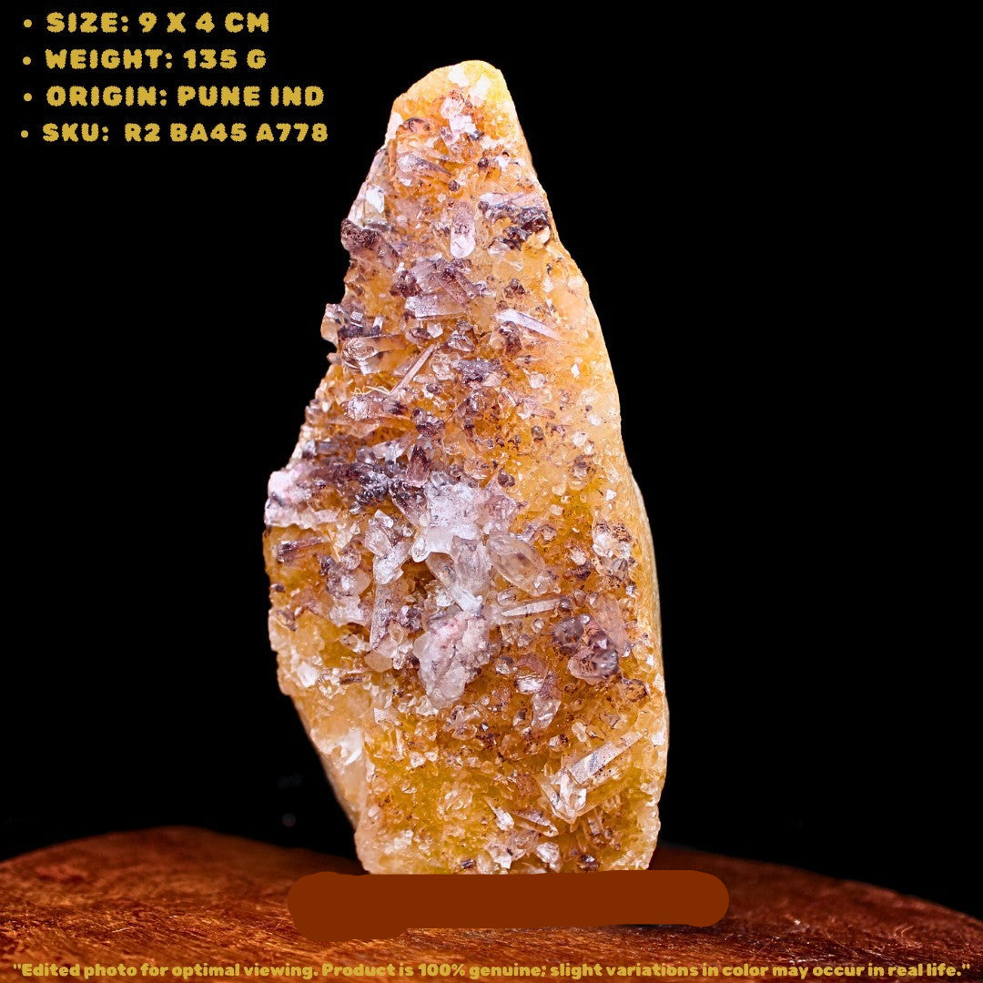 135g Phantom Quartz Crystal Cluster Rare Natural Mineral from India