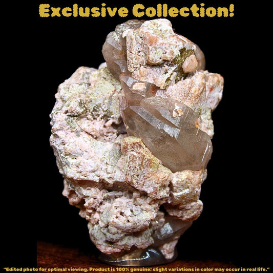 Smoky Quartz with Chlorite 222g Rare Mineral Crystal Specimen from India