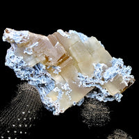 Rare Rainbow Calcite with Mordenite 76g Cabinet Specimen India 7x5.5cm