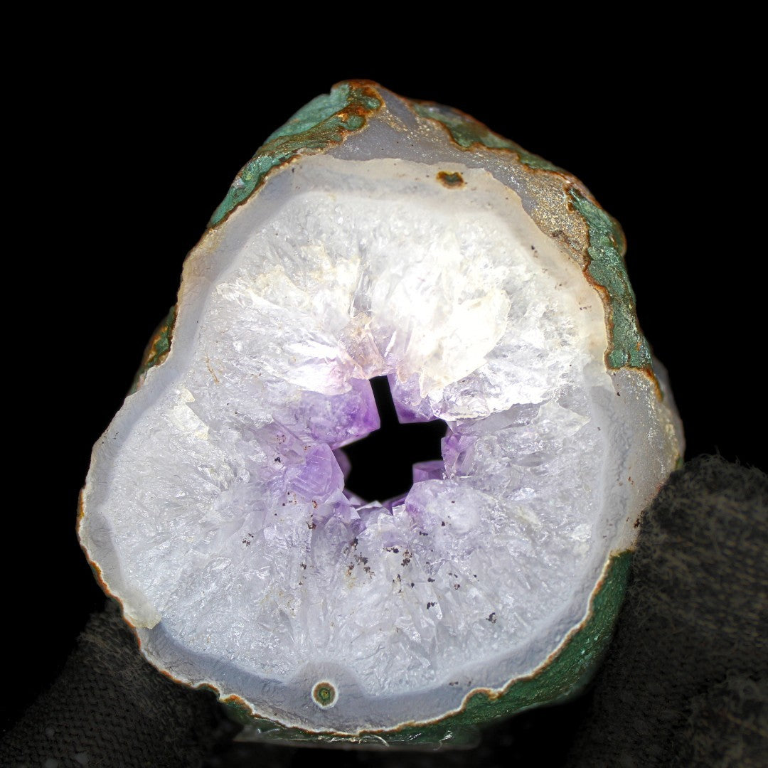 166g Amethyst Cluster Stone Cabinet Mineral from India 7x6 cm