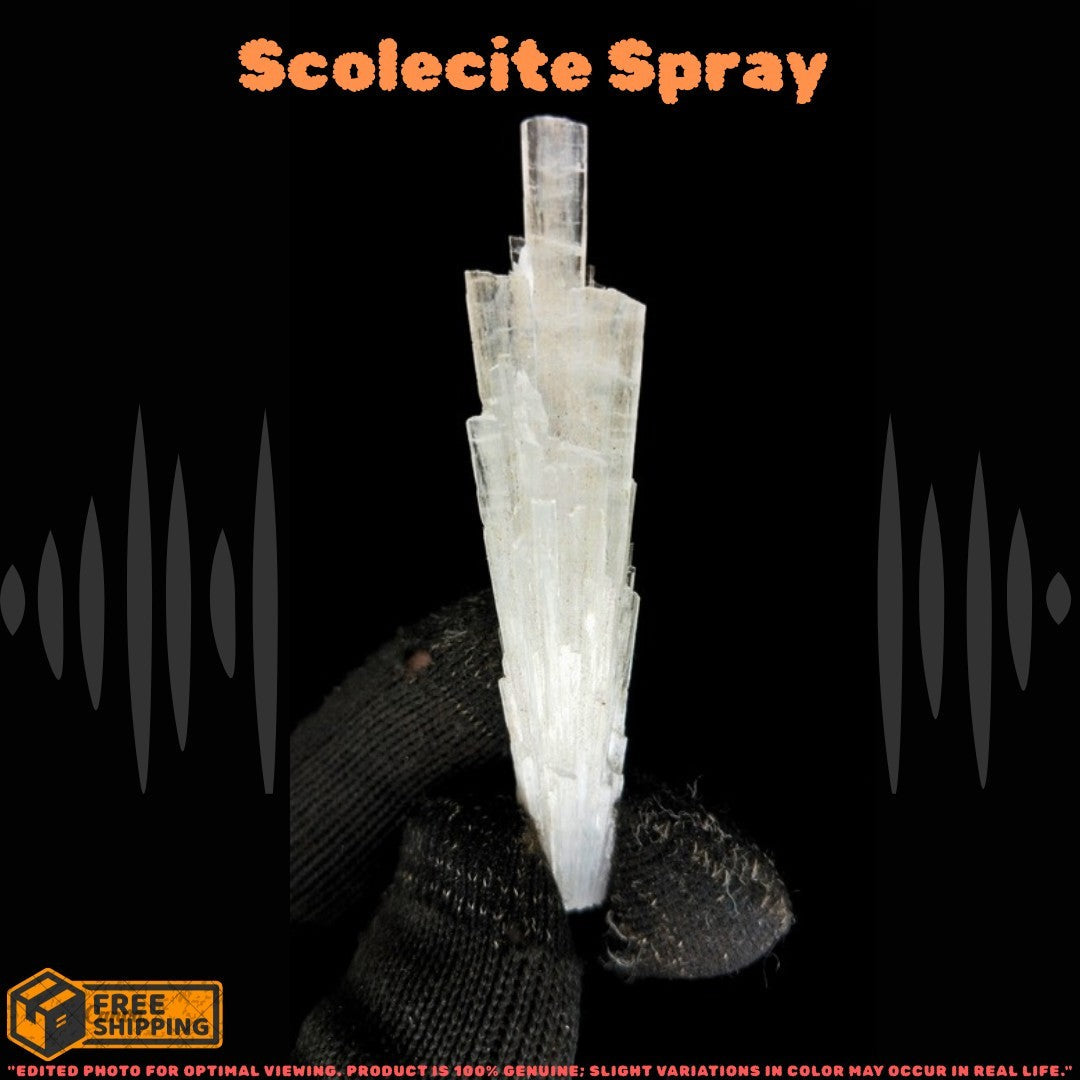 30g Natural Scolecite Crystal Cluster Raw White Zeolite Mineral from India