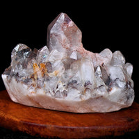 Natural Phantom Quartz Cluster 410g Healing Crystal Raw Stone India 10x6 cm