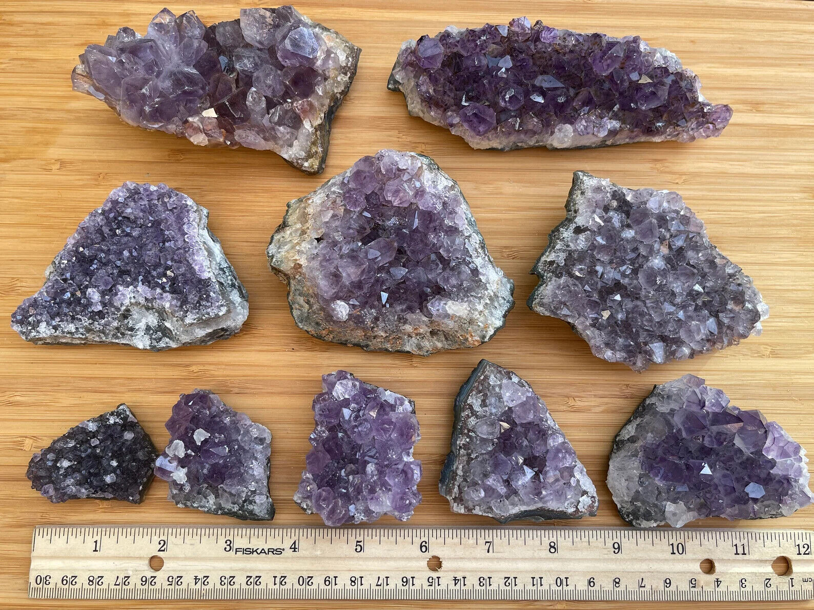Grade A Amethyst Cluster, Amethyst Geode, Raw Amethyst Druze, Pick a Size
