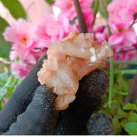 Small Top Grade Orange Stilbite with Heulandite Crystal Specimen 120g India