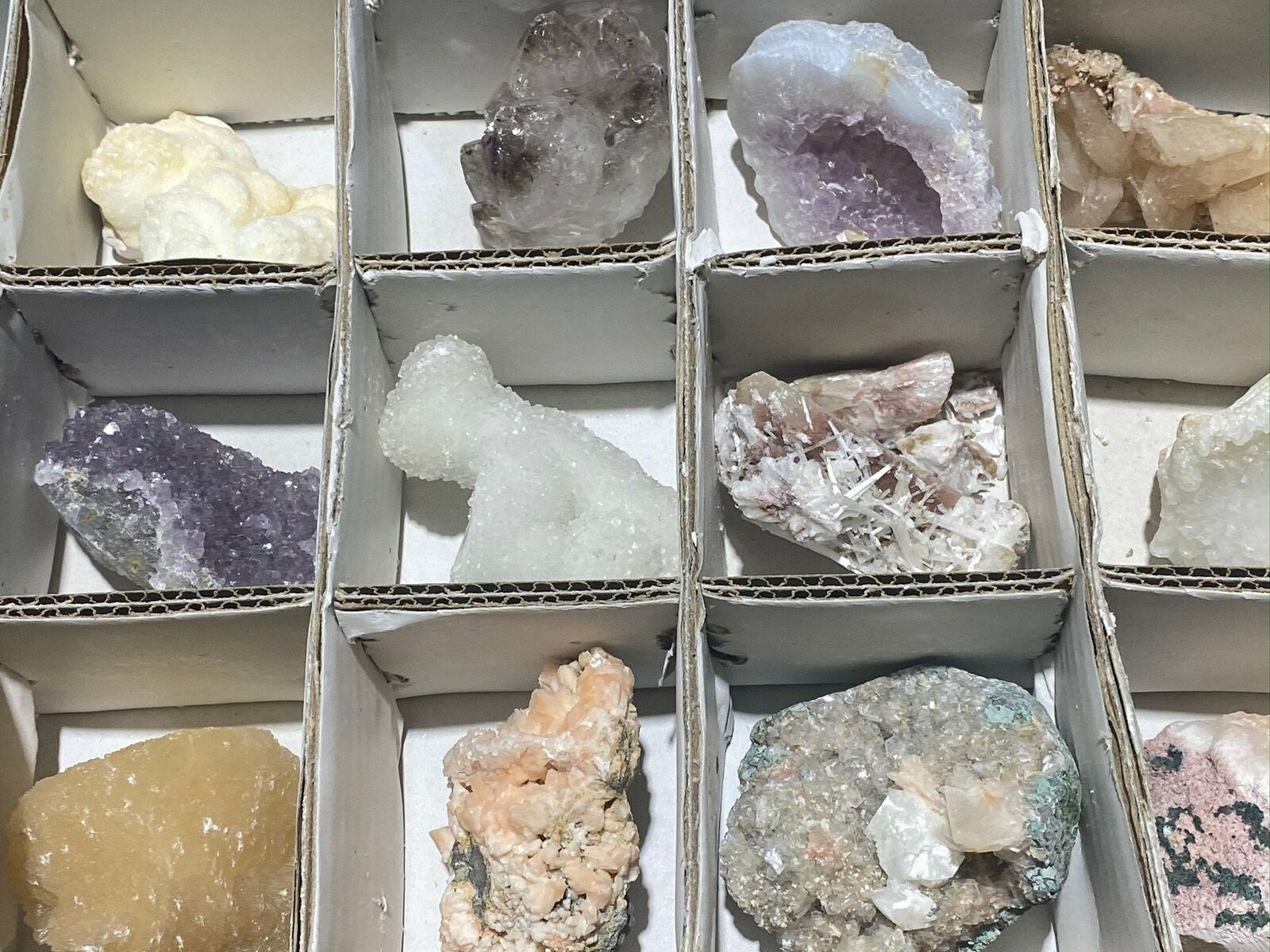 Bulk Wholesale Lot 24 Piece Flat Zeolite Crystal Collection - Rough Raw Crystals