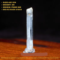 Mini Clear Quartz Crystal 2g 4x1 cm Natural Raw Pocket Stone from India