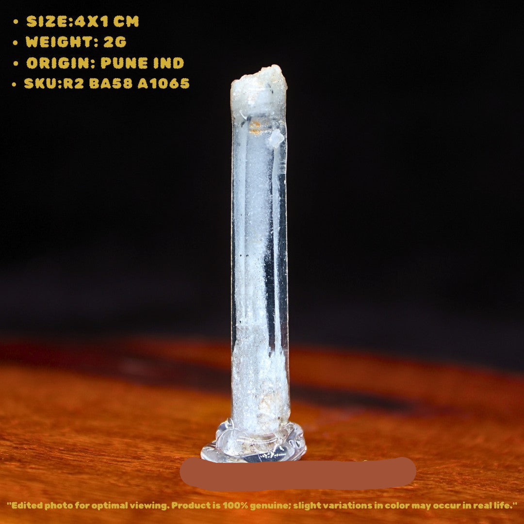 Mini Clear Quartz Crystal 2g 4x1 cm Natural Raw Pocket Stone from India