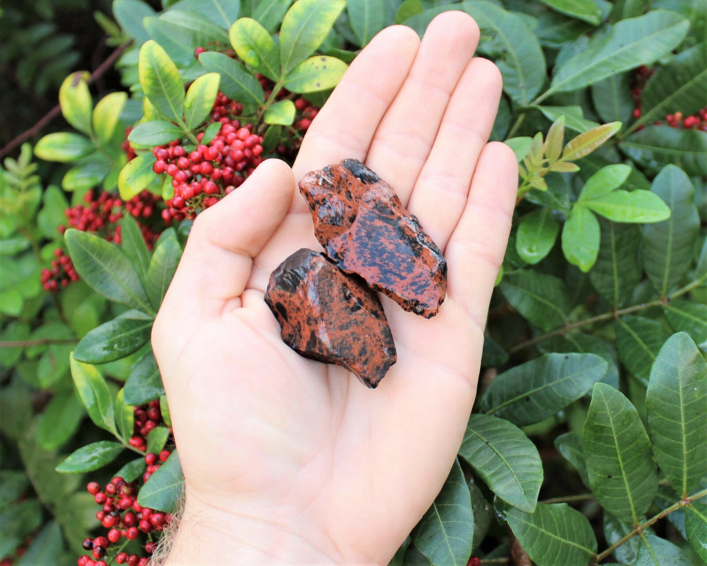 Raw Natural Mahogany Obsidian Crystals - Choose How Many - Raw Obsidian Stones