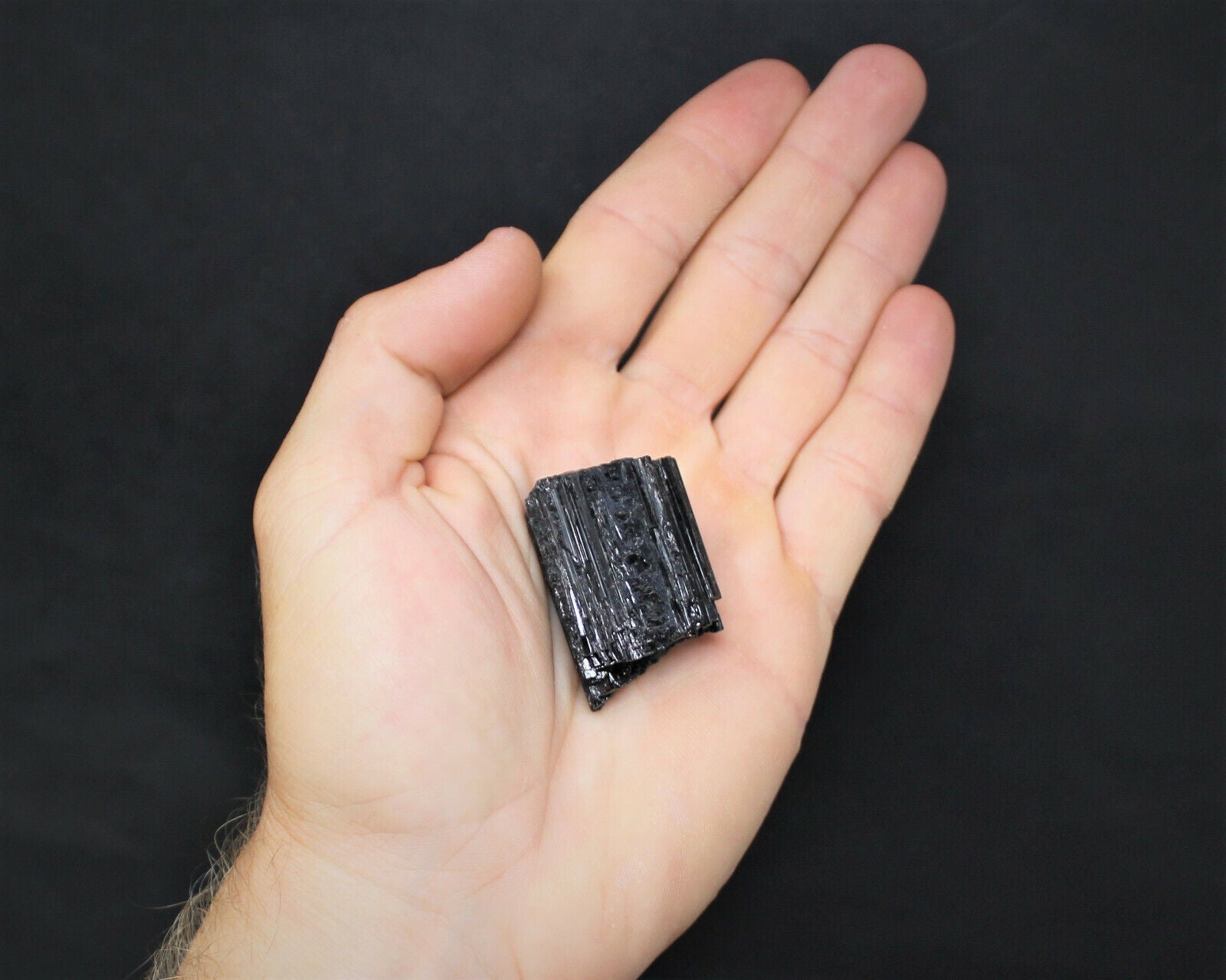 🖤 Bulk Extra Grade Shiny Natural Rough Black Tourmaline Rods – Box of 14–18 Pcs