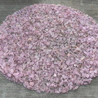 Grade A++ Rose Quartz Semi Tumbled Gemstone Mini Chips 3-8mm, Wholesale Bulk Lot