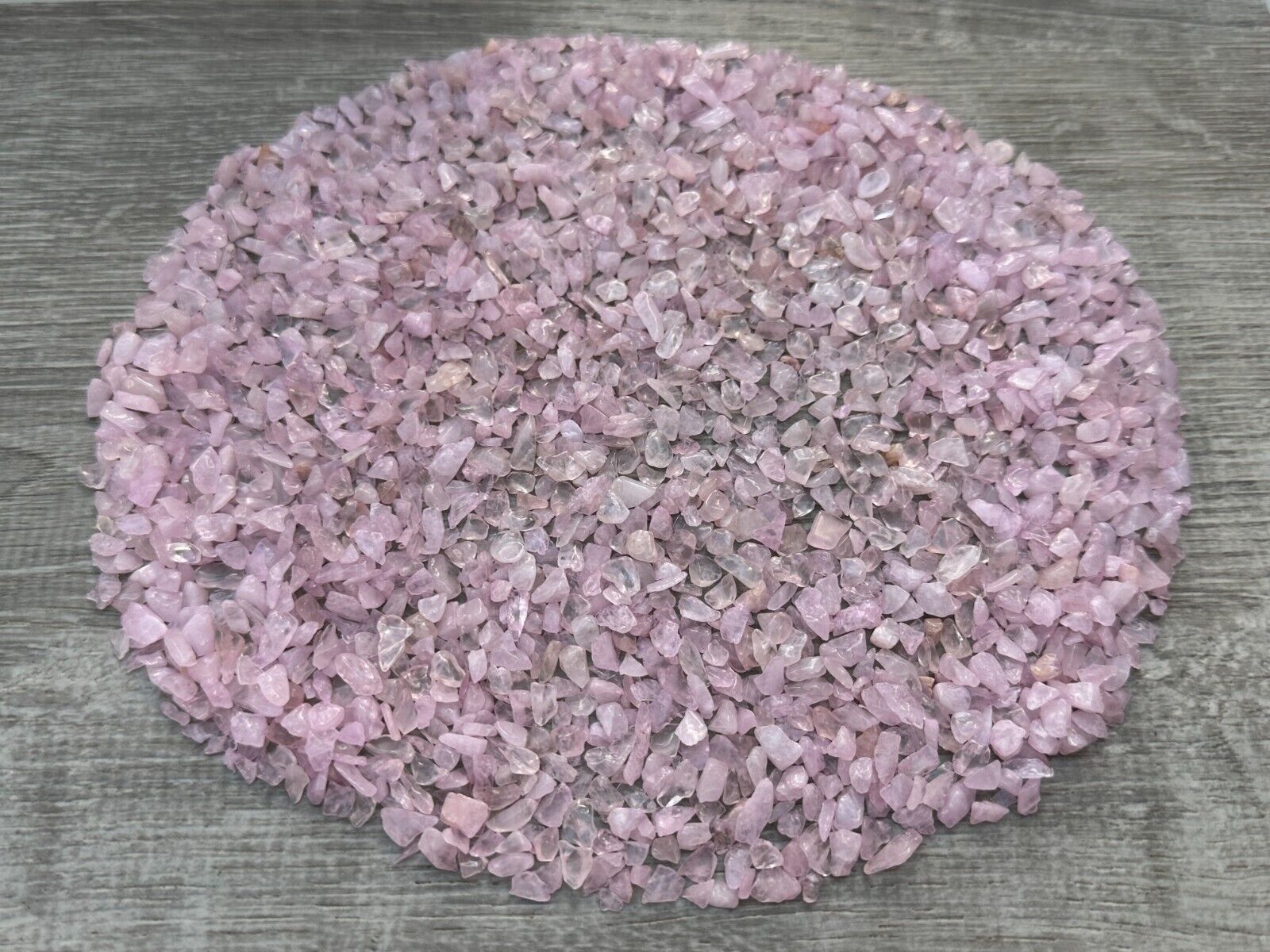 Grade A++ Rose Quartz Semi Tumbled Gemstone Mini Chips 3-8mm, Wholesale Bulk Lot