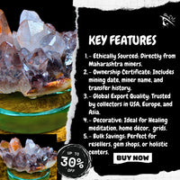 Red Phantom Quartz Sphere Hematite Crystal Ball 150g Root Chakra Healing