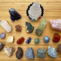 22pcs Premium Beginning Crystal Kit In Box, Crystals Gift Set!