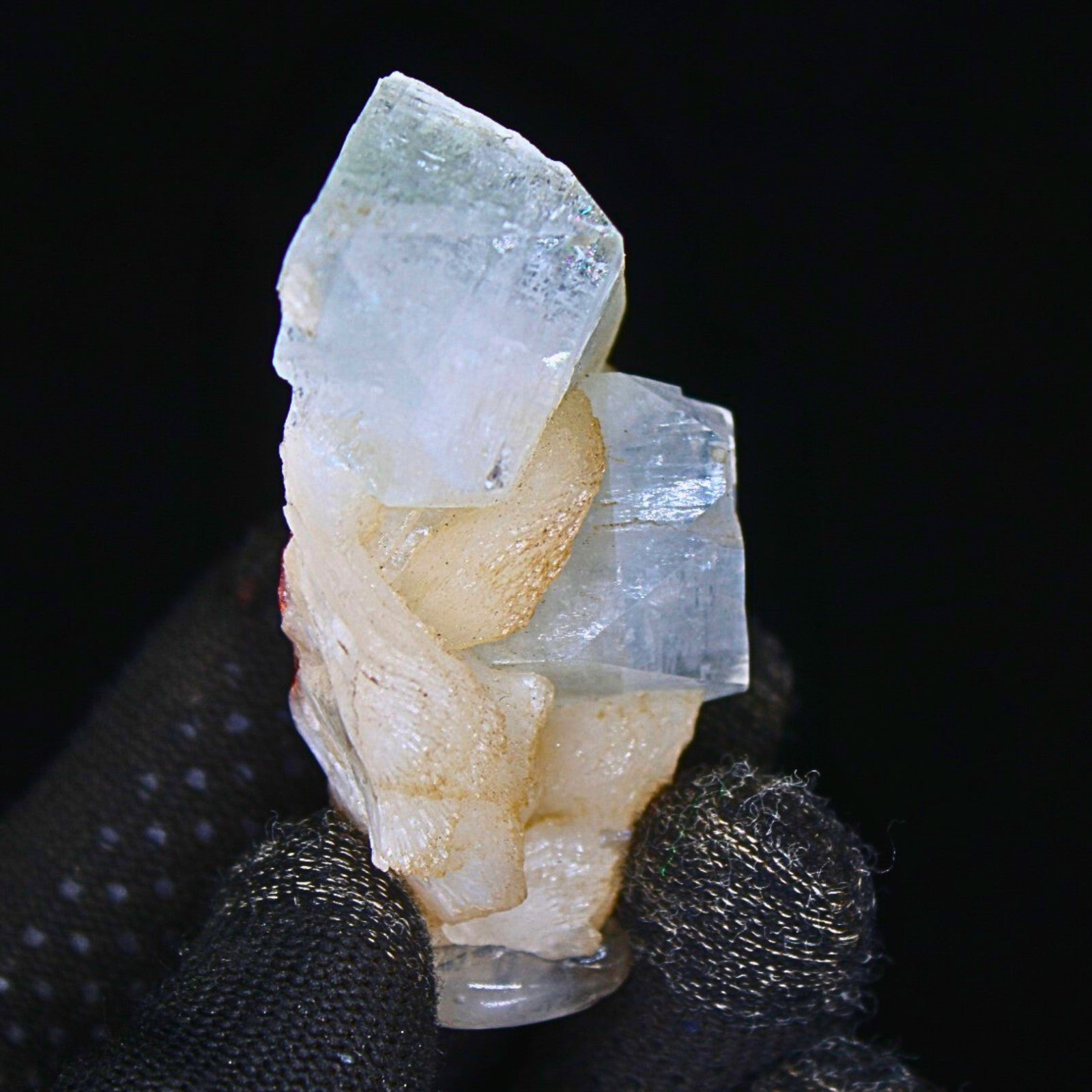 Apophyllite on Stilbite Cut Point Crystal 52g  Reiki Healing & Meditation Stone