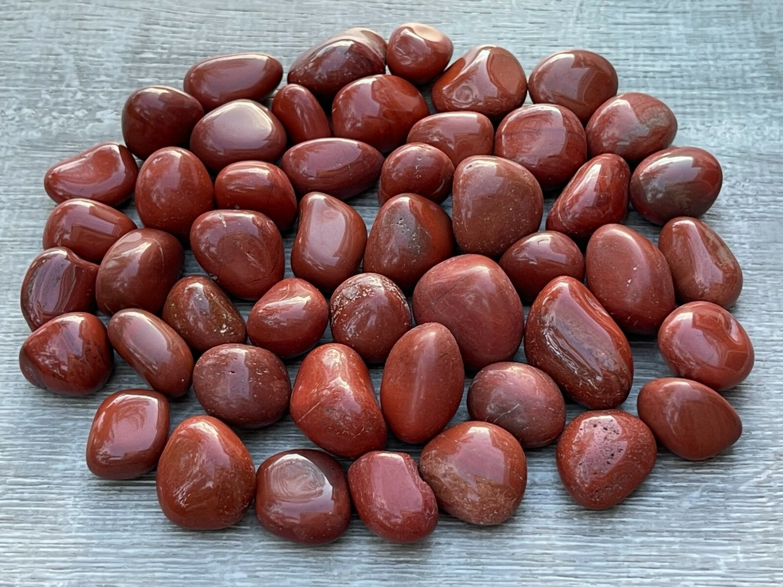 Grade A++ Red Jasper Tumbled Stones, 0.8"-1.25" Tumbled Red Jasper,Pick How Many