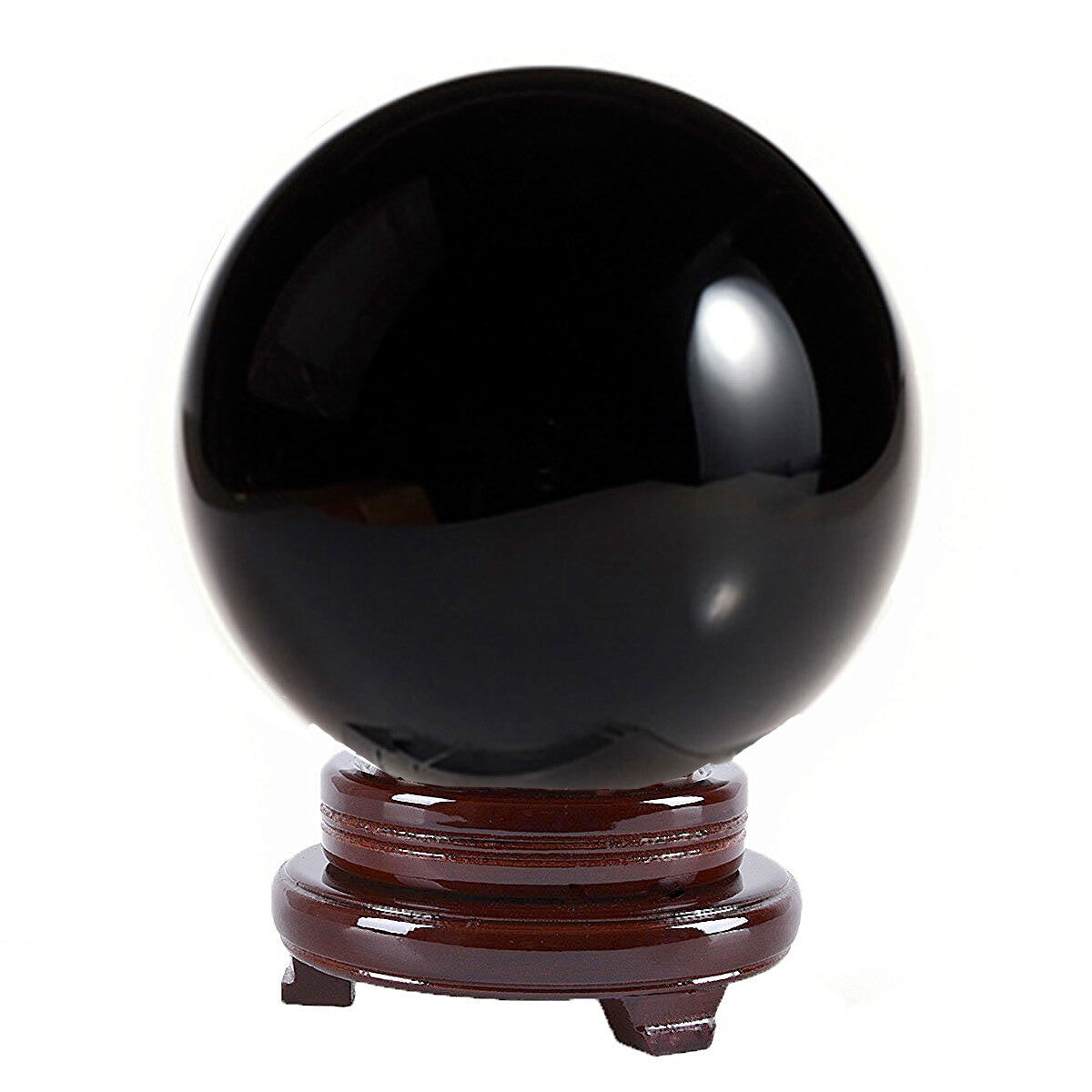 Amlong Crystal Meditation Divination Sphere Crystal Ball with Wood Stand