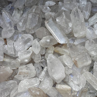Natural Clear Quartz Crystal Points 1 to 3 Inches, Wholesale Bulk Lot
