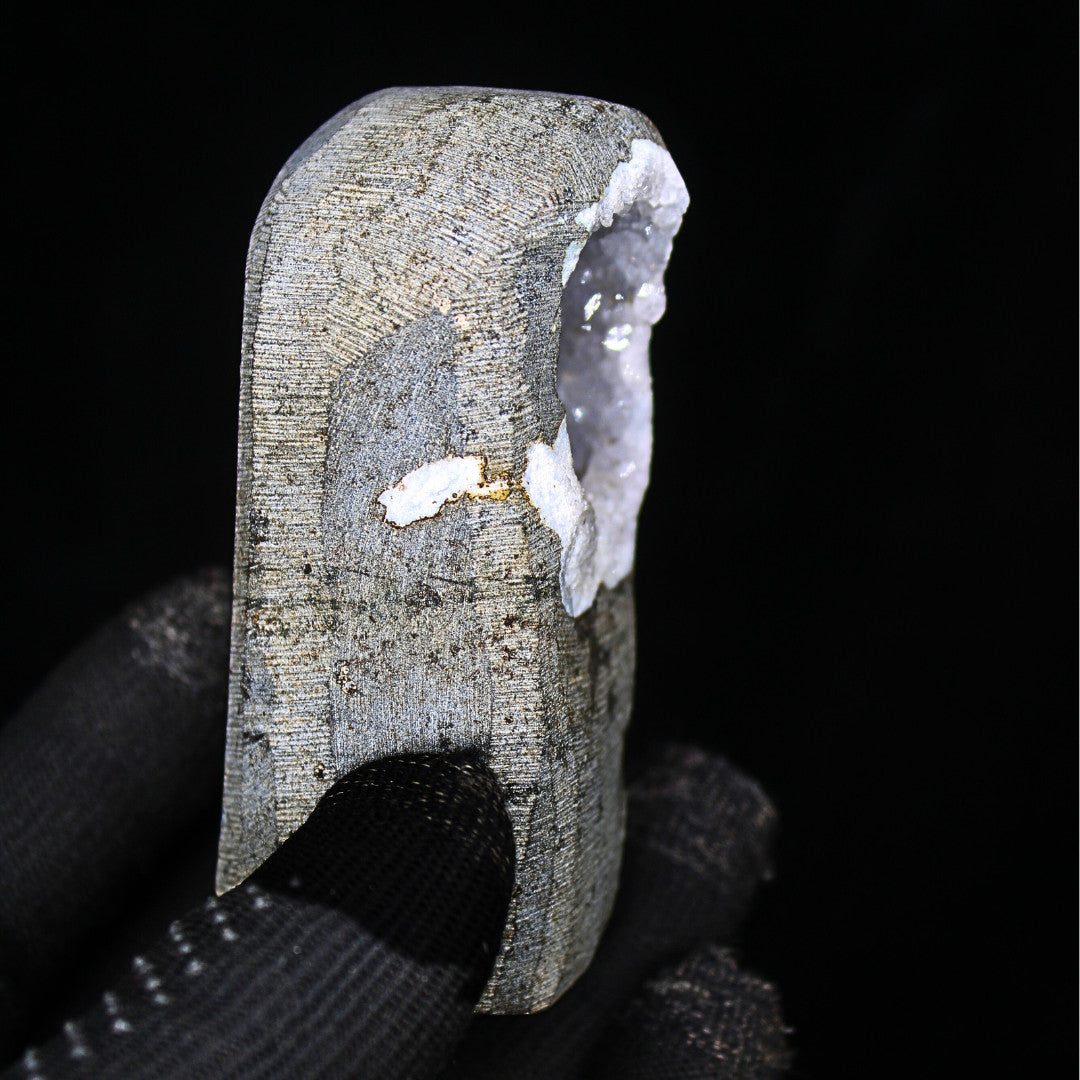 Rare Blue Chalcedony on Geode Matrix 230g Natural Mineral Specimen India