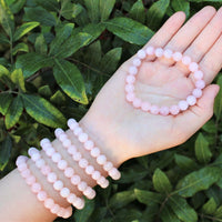 8 mm Bead Gemstone Bracelets: BUY 3 GET 1 FREE! (Stretch Crystal Bead Bracelets)