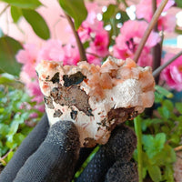 Orange Stilbite & Heulandite Crystal Cluster | Reiki & Chakra Healing 120g