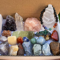 22pcs Premium Beginning Crystal Kit In Box, Crystals Gift Set!