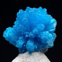 CAVANSITE STILBITE Specimen Blue Crystal Cluster Mineral INDIA w/ ID card