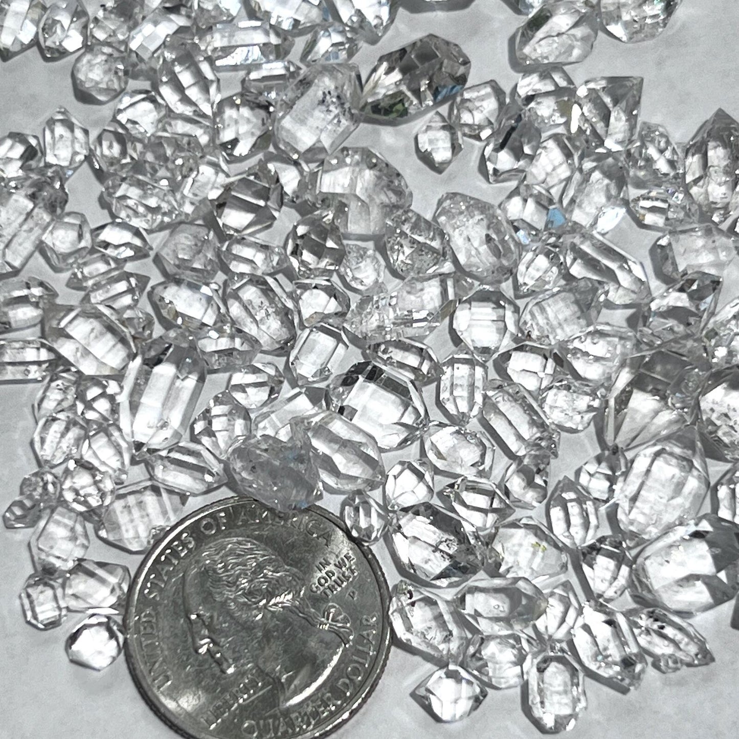 Extra Quality Clear Quartz Crystal Double Terminated (Herkimer-Like Shapes)