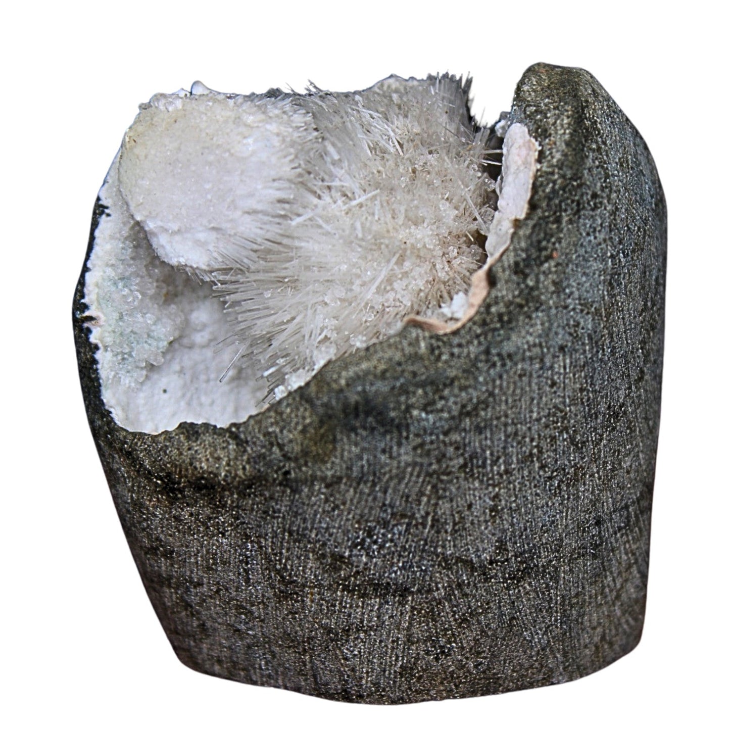 Scolecite Geode 65g Reiki Crystal for Peace Crown Chakra Healing