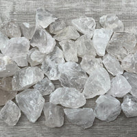 Natural Rough Clear Quartz Chunks, 1-2" Raw Clear Quartz, Wholesale Bulk Lot