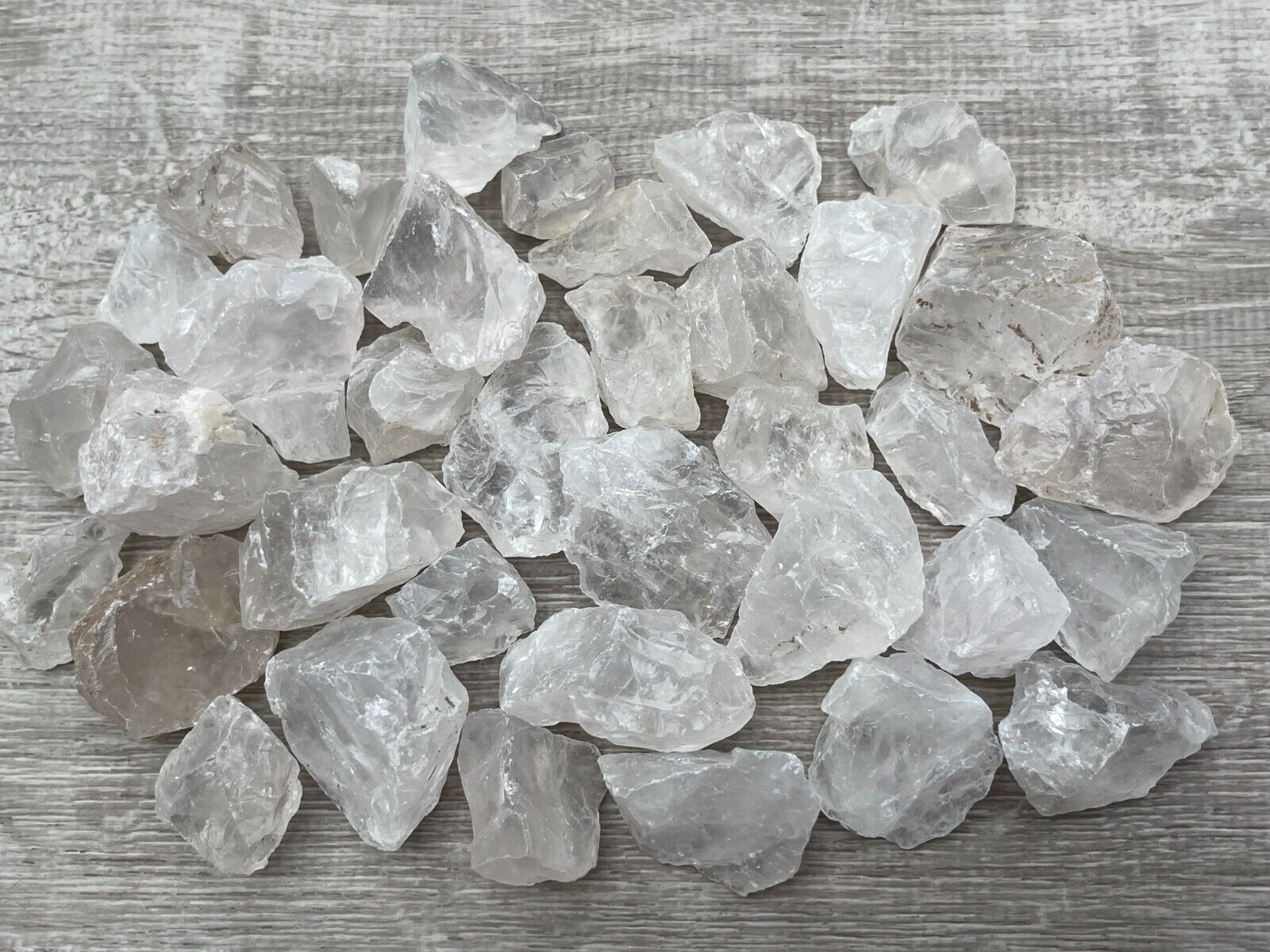 Natural Rough Clear Quartz Chunks, 1-2" Raw Clear Quartz, Wholesale Bulk Lot