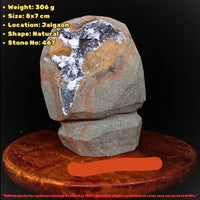 Natural Scolecite Geode & Chalcedony Crystal Cluster 306g Healing Energy Stone