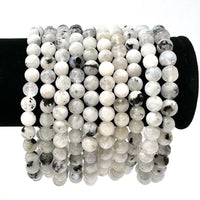 6 mm Bead Gemstone Bracelets BUY 3 GET 1 FREE - Dainty Stretch Crystal Bracelets