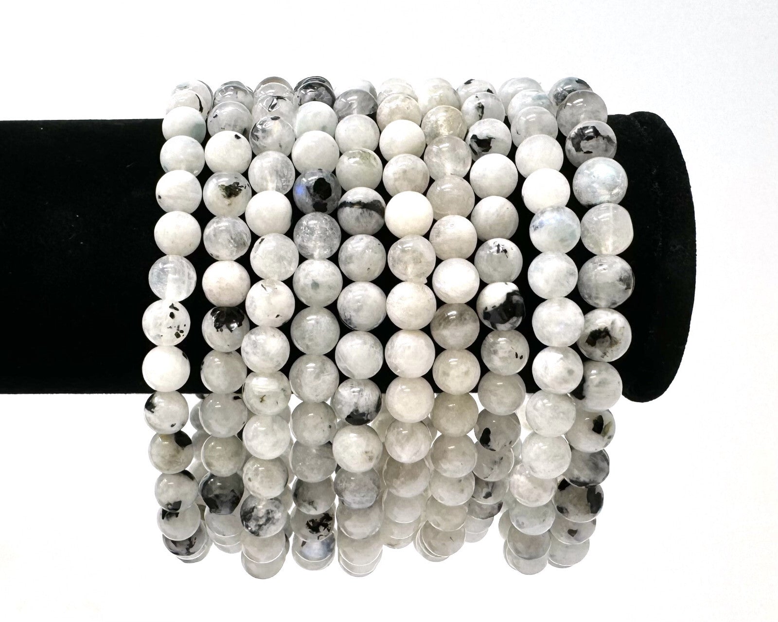 6 mm Bead Gemstone Bracelets BUY 3 GET 1 FREE - Dainty Stretch Crystal Bracelets