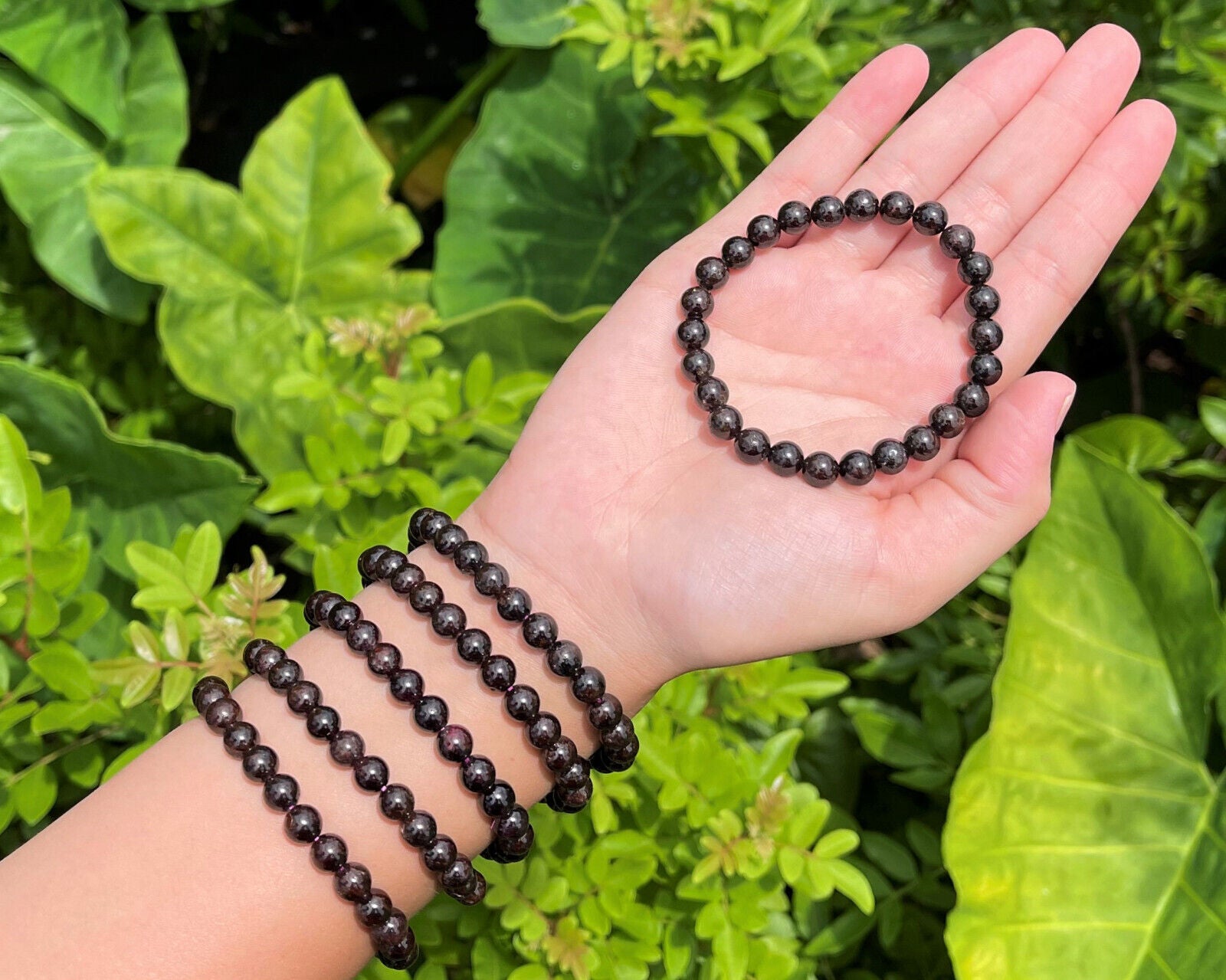 8 mm Bead Gemstone Bracelets: BUY 3 GET 1 FREE! (Stretch Crystal Bead Bracelets)