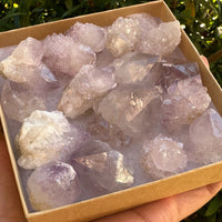 Spirit Quartz Clusters Crystal Collection Box: 6 - 7 oz Box Lot, 11 - 14 Pieces