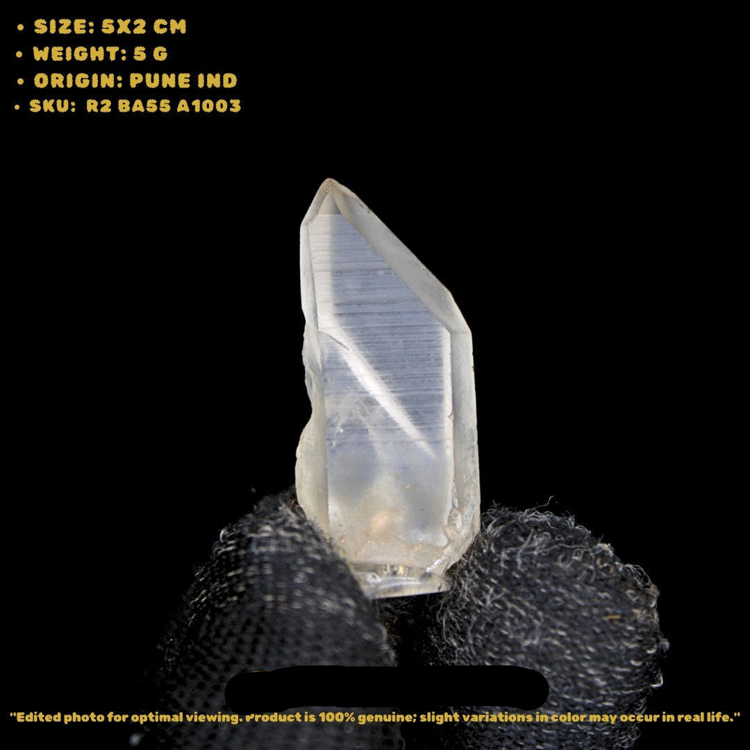 Natural Green Included Clear Quartz Crystal 5g 5x2cm  Healing Mineral Stone