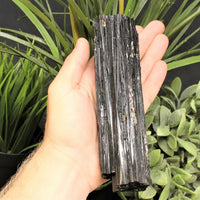 JUMBO Black Tourmaline Rods Premium Rough Natural Crystal Logs
